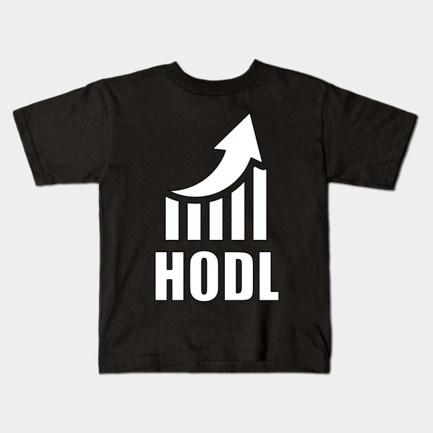 HODL! Cryptocurrency Investing Kids T-Shirt by guitar75